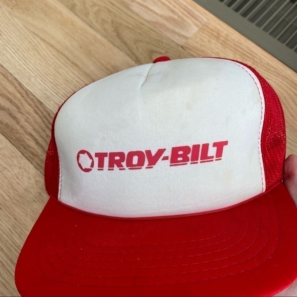 Vintage Troy-Bilt Trucker Hat Snap Back Men’s Red - Picture 7 of 7